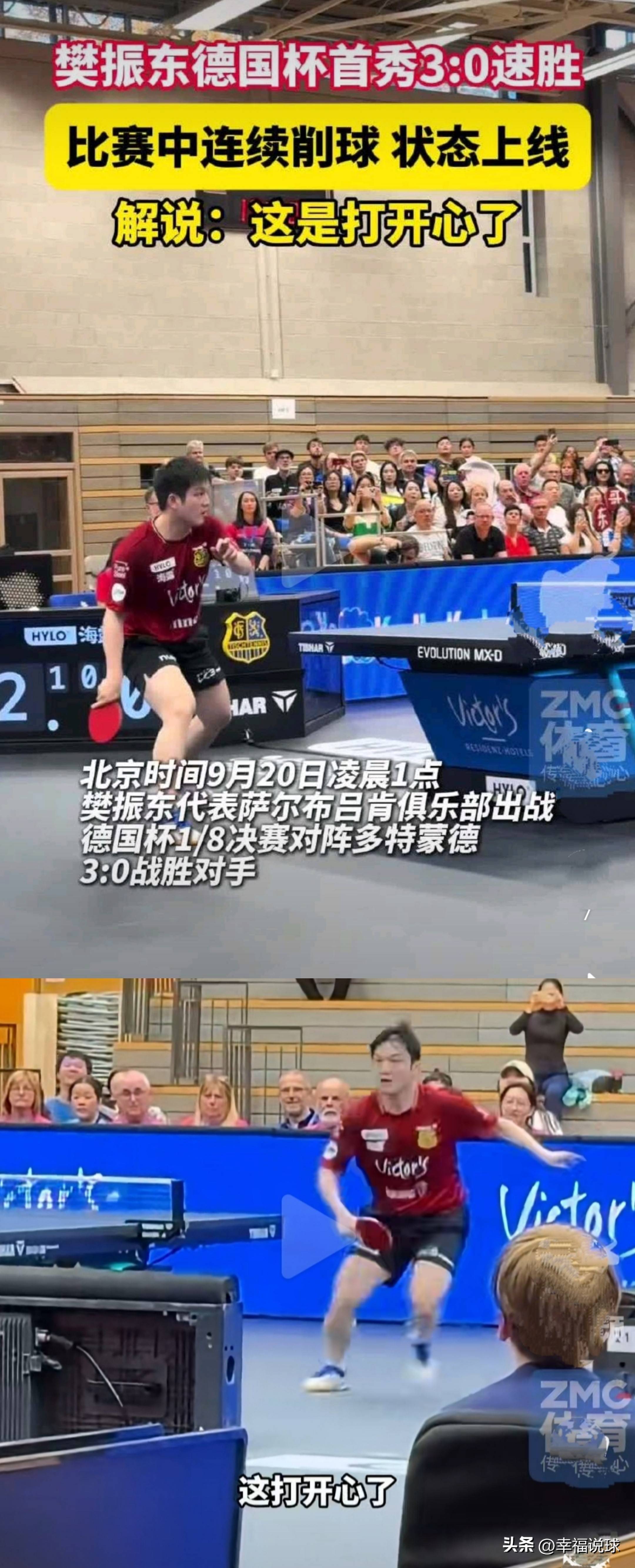 瑞典乒乓球队翻盘德国乒乓球队，樊振东制霸全场的简单介绍